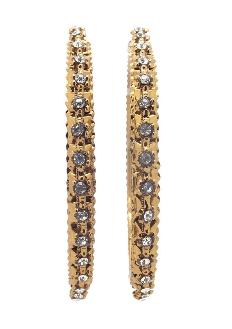 Golden Alloy Bangles - Indya