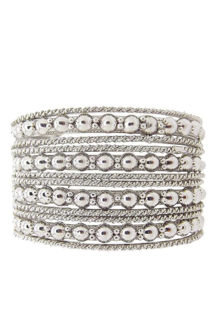 Silver Alloy Bangles - Indya