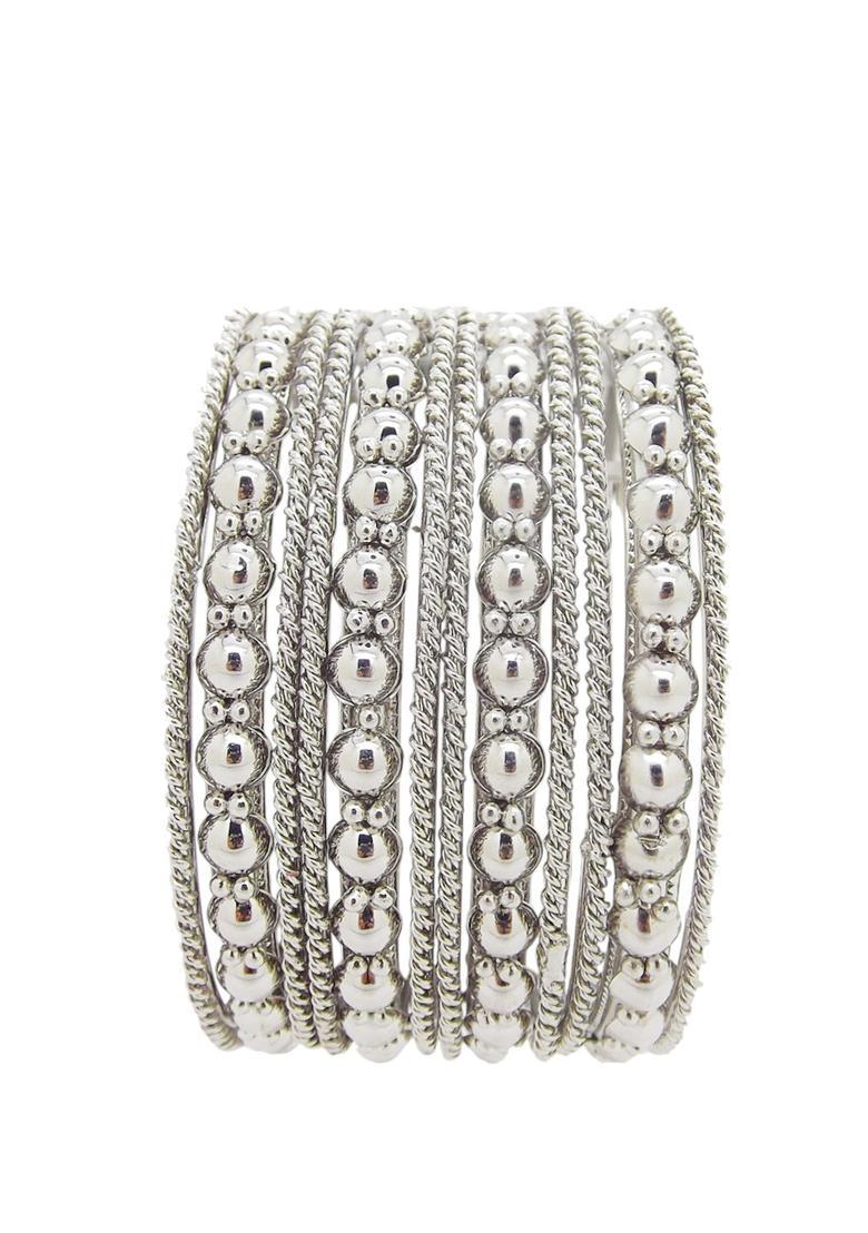 Silver Alloy Bangles - Indya