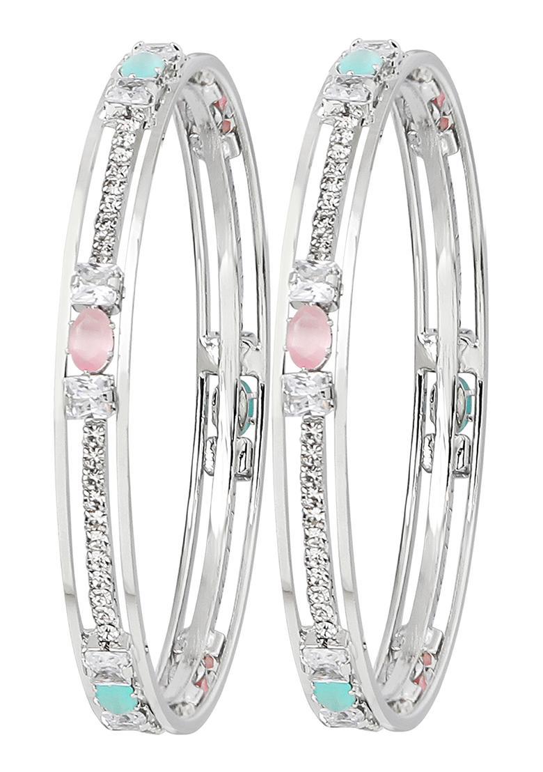 Silver Alloy Bangles - Indya