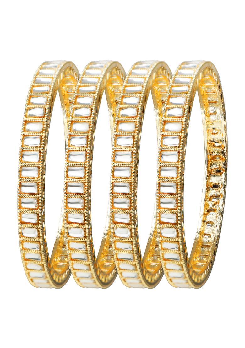 Golden Alloy Bangles - Indya