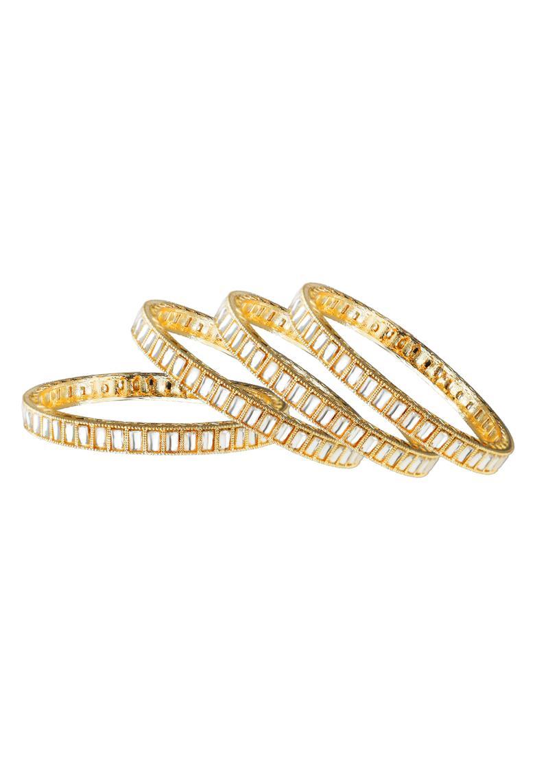 Golden Alloy Bangles - Indya