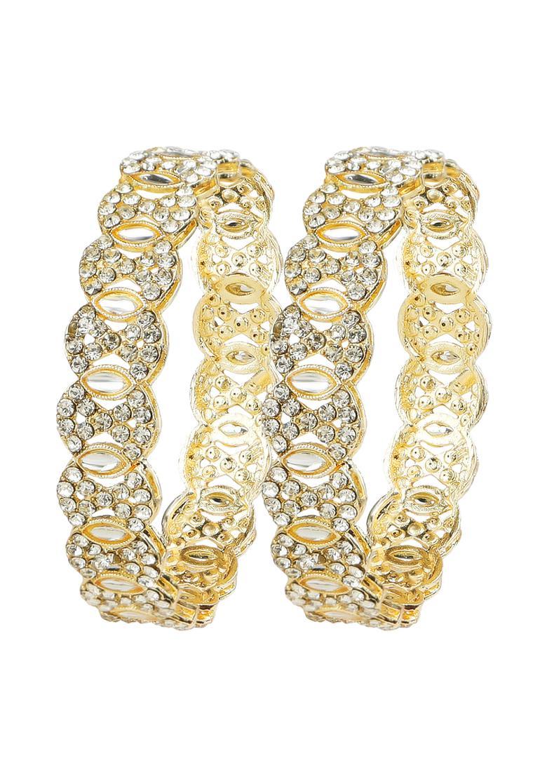 Golden Alloy Bangles - Indya