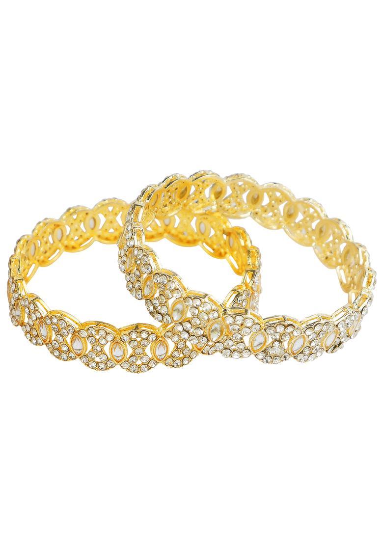 Golden Alloy Bangles - Indya