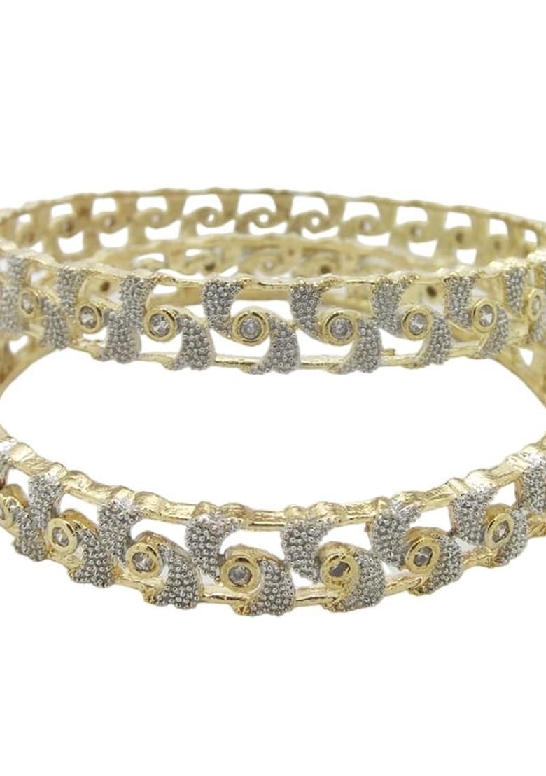 Golden Alloy Bangles - Indya