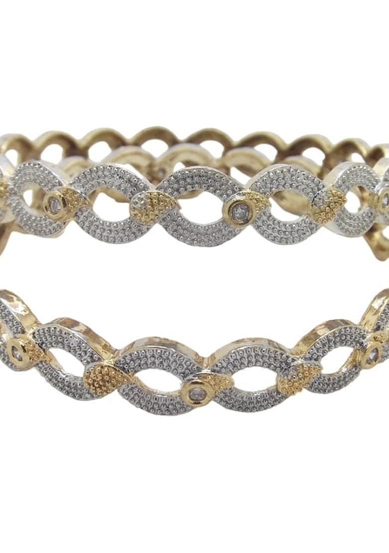 Golden Alloy Bangles - Indya