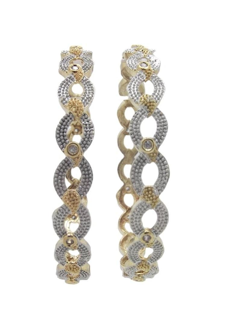 Golden Alloy Bangles - Indya