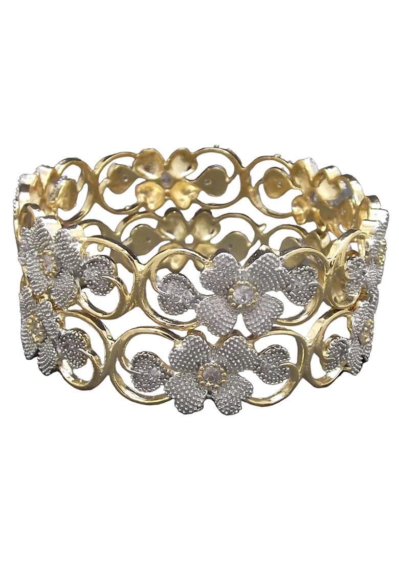 Golden Alloy Bangles - Indya