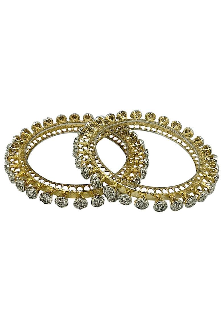 Golden Alloy Bangles - Indya
