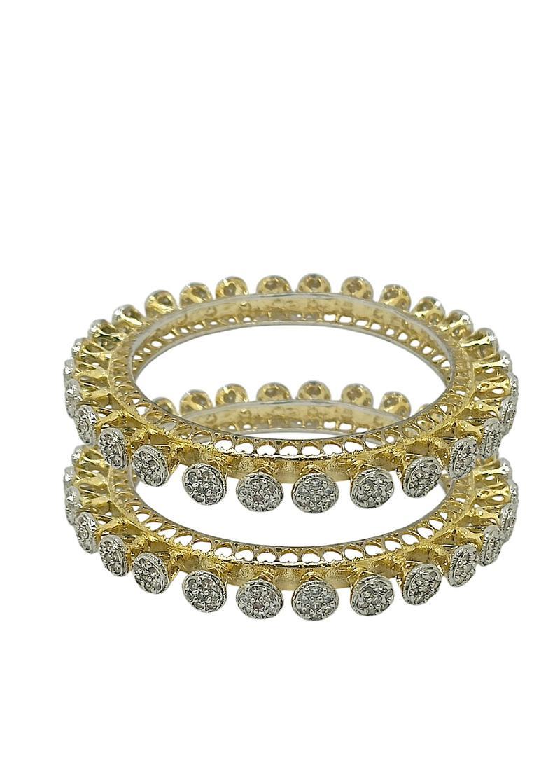 Golden Alloy Bangles - Indya