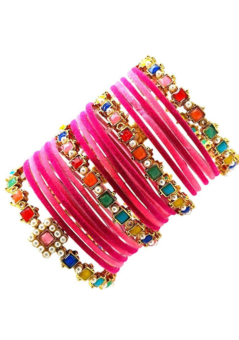 Multicolor Alloy Bangles - Indya