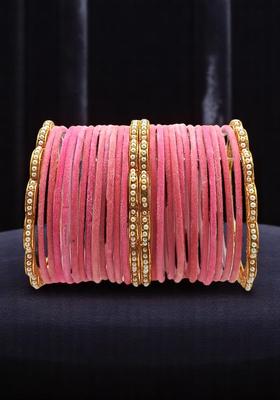 Pink Alloy Bangles