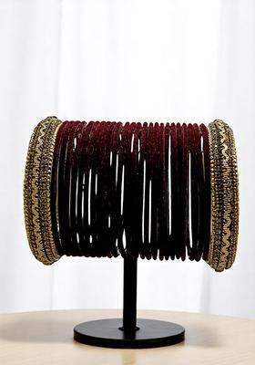 Maroon Alloy Bangles