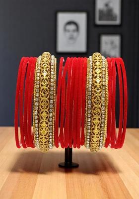 Red Alloy Bangles