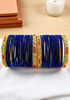 Navy Blue Alloy Bangles