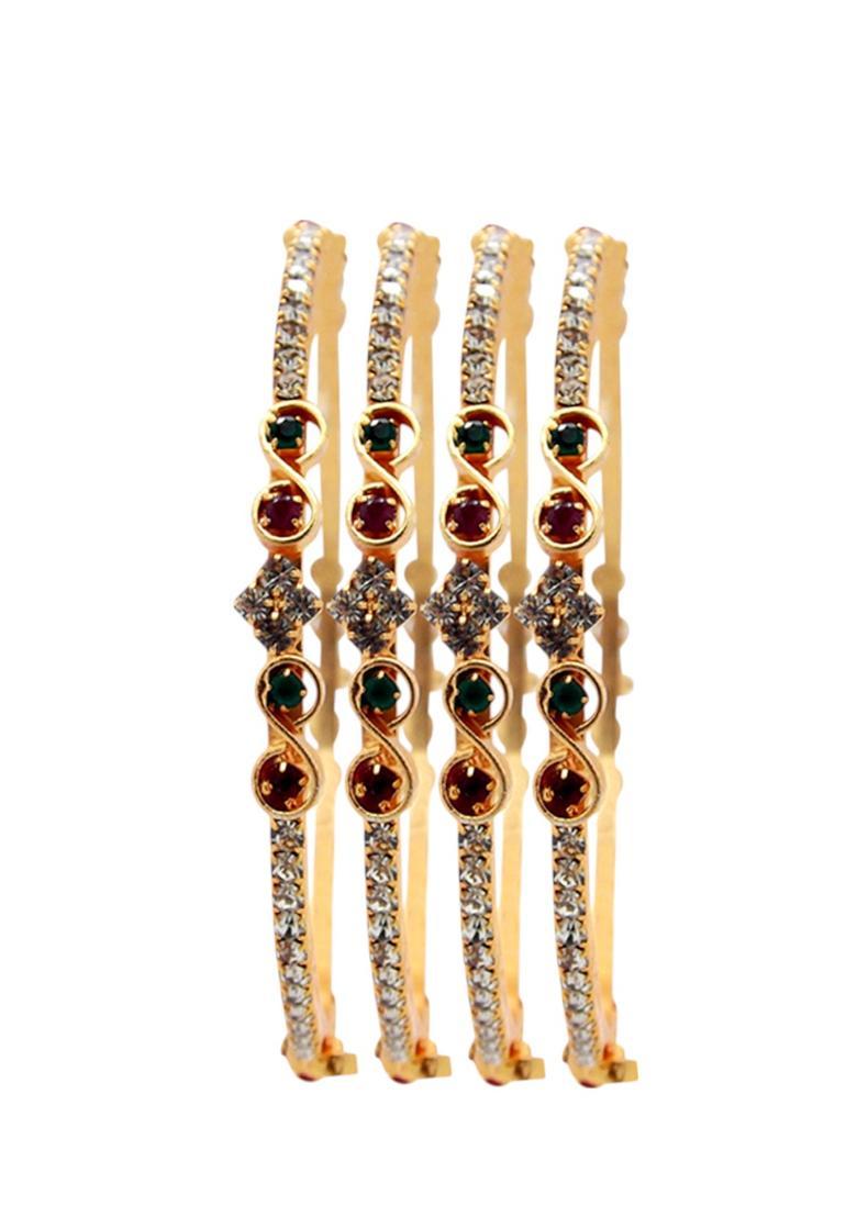 Golden Alloy Bangles - Indya