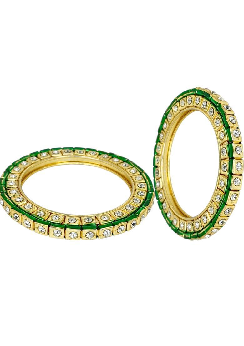 Golden Alloy Bangles - Indya