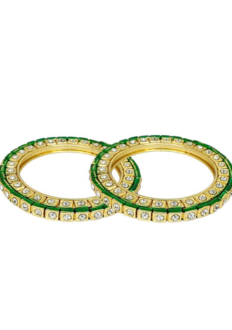 Golden Alloy Bangles - Indya