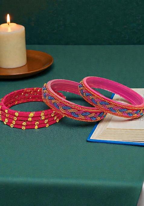 Pink Alloy Bangles