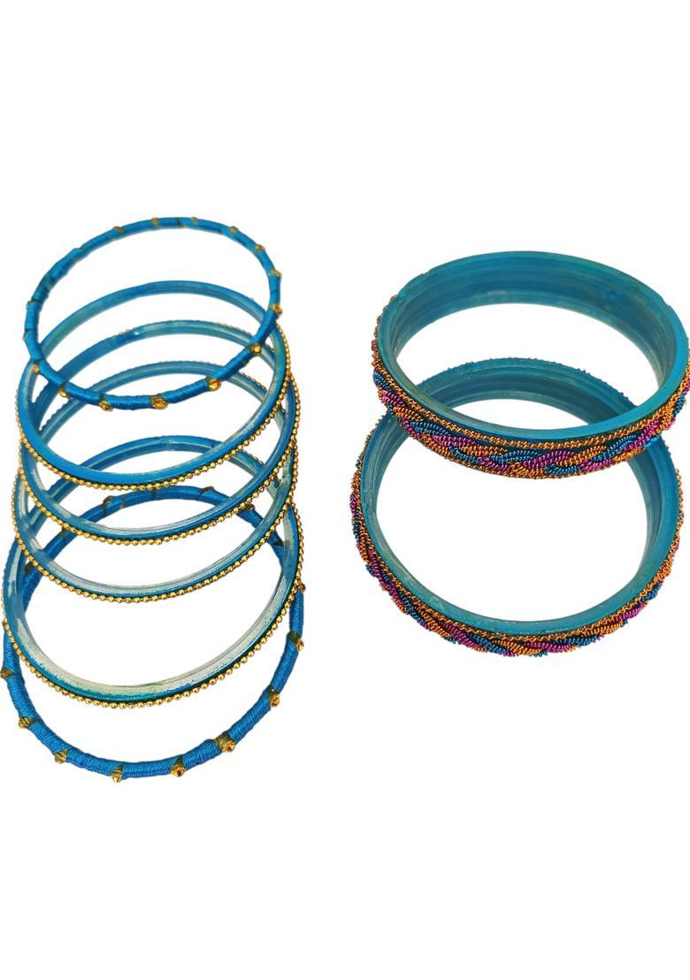 Blue Alloy Bangles - Indya