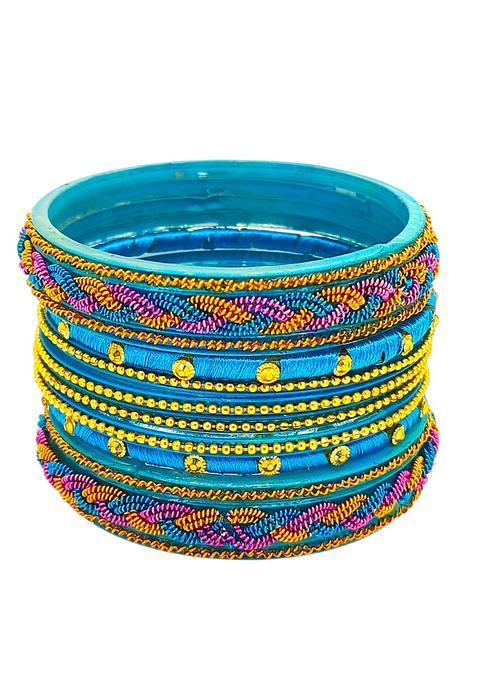 Blue Alloy Bangles