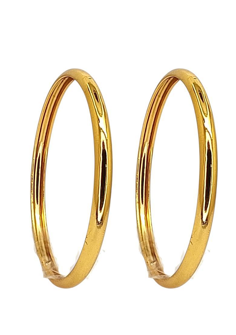 Golden Alloy Bangles - Indya