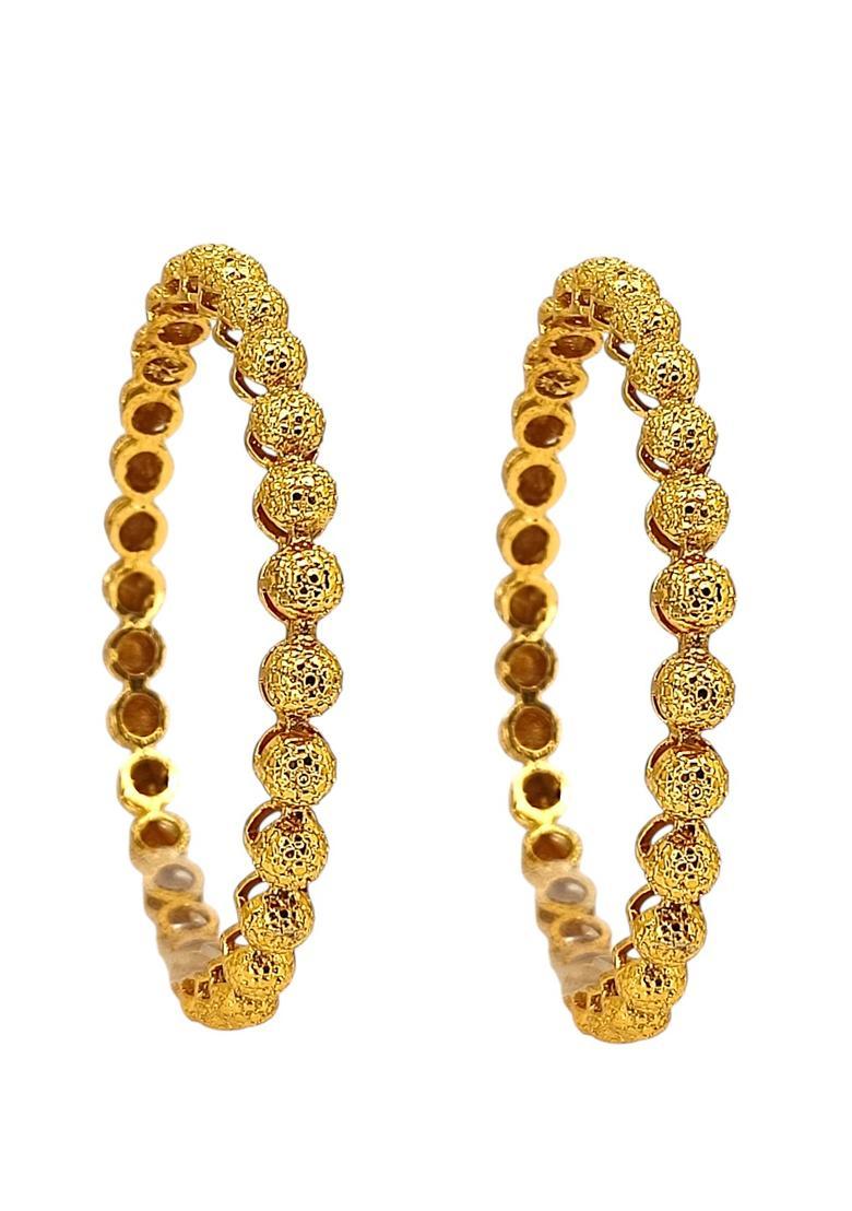 Golden Alloy Bangles - Indya