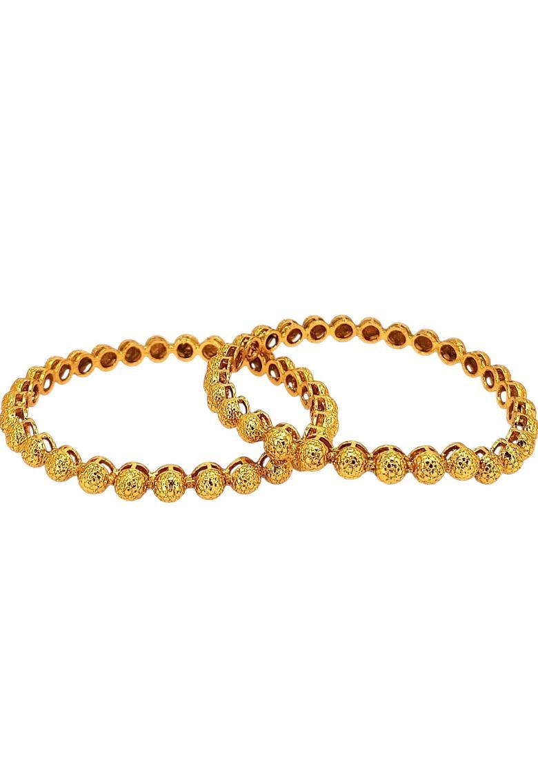 Golden Alloy Bangles - Indya