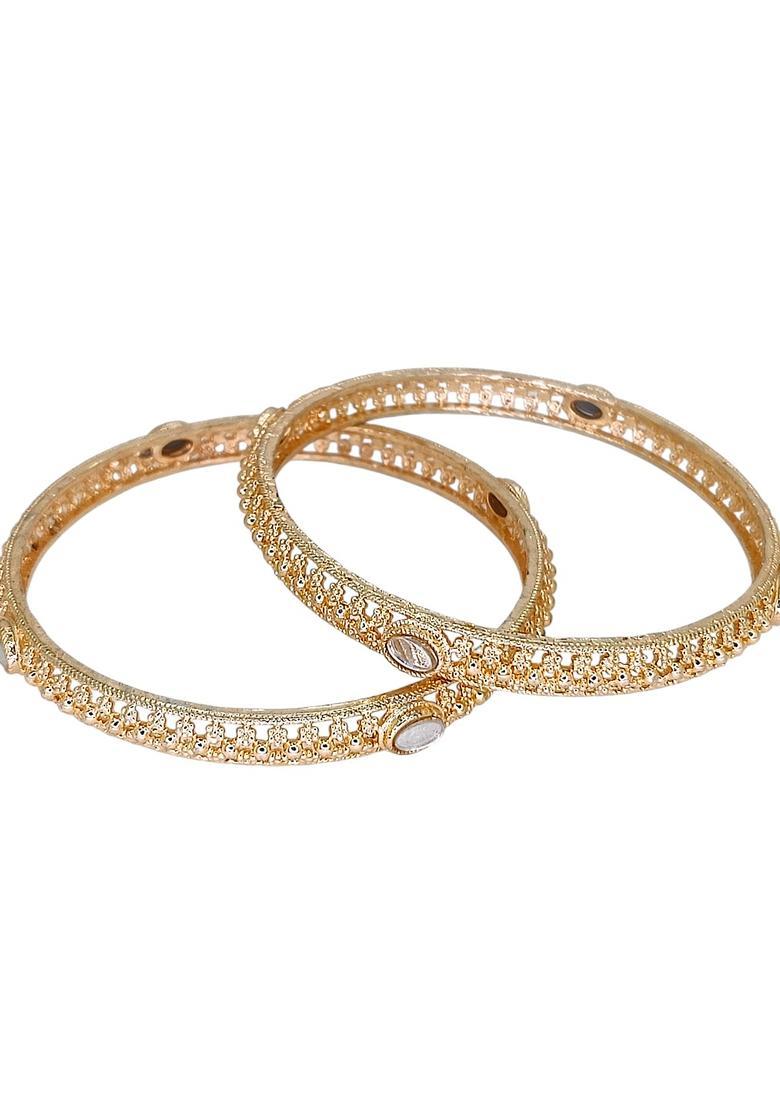 Rose Gold Alloy Bangles - Indya