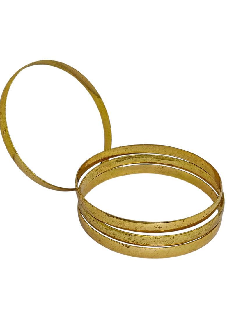 Golden Alloy Bangles - Indya