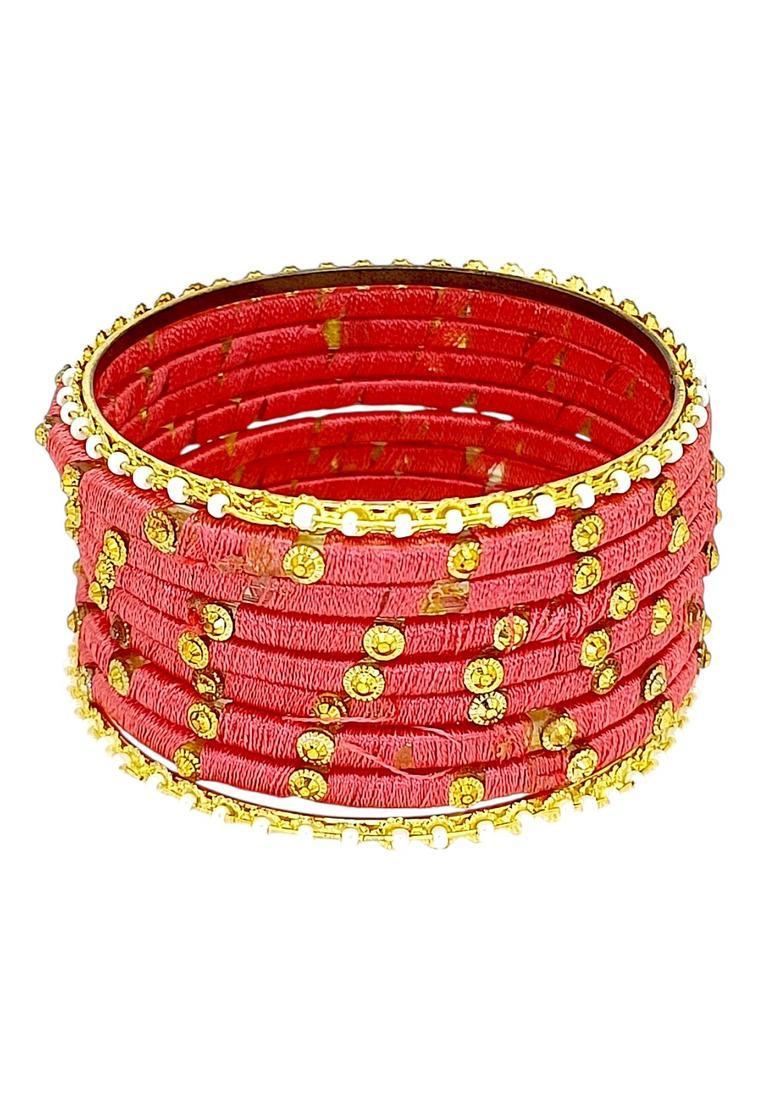 Golden Alloy Bangles - Indya