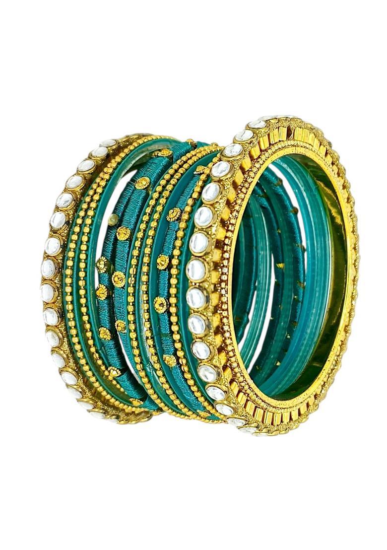 Golden Alloy Bangles - Indya