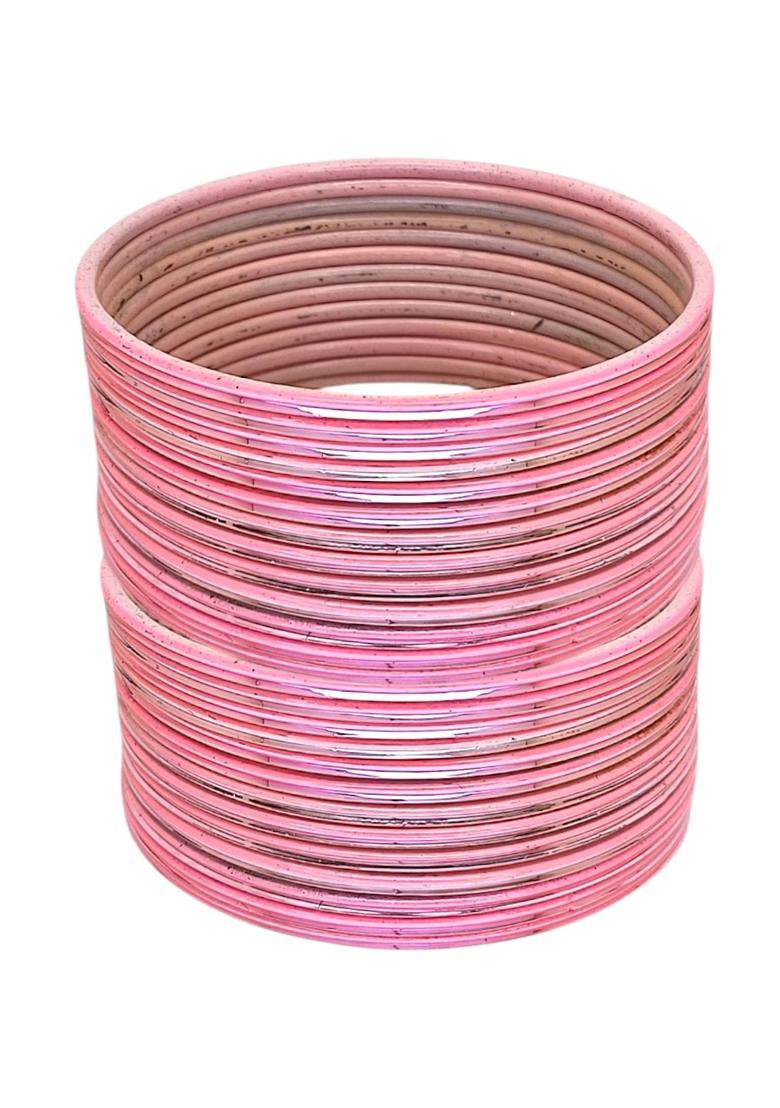 Pink Alloy Bangles - Indya