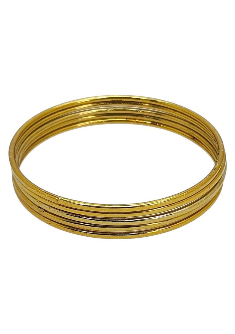 Golden Alloy Bangles - Indya