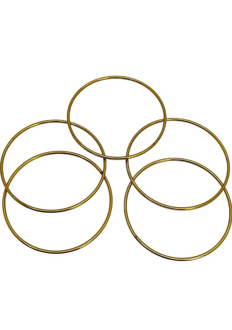 Golden Alloy Bangles - Indya