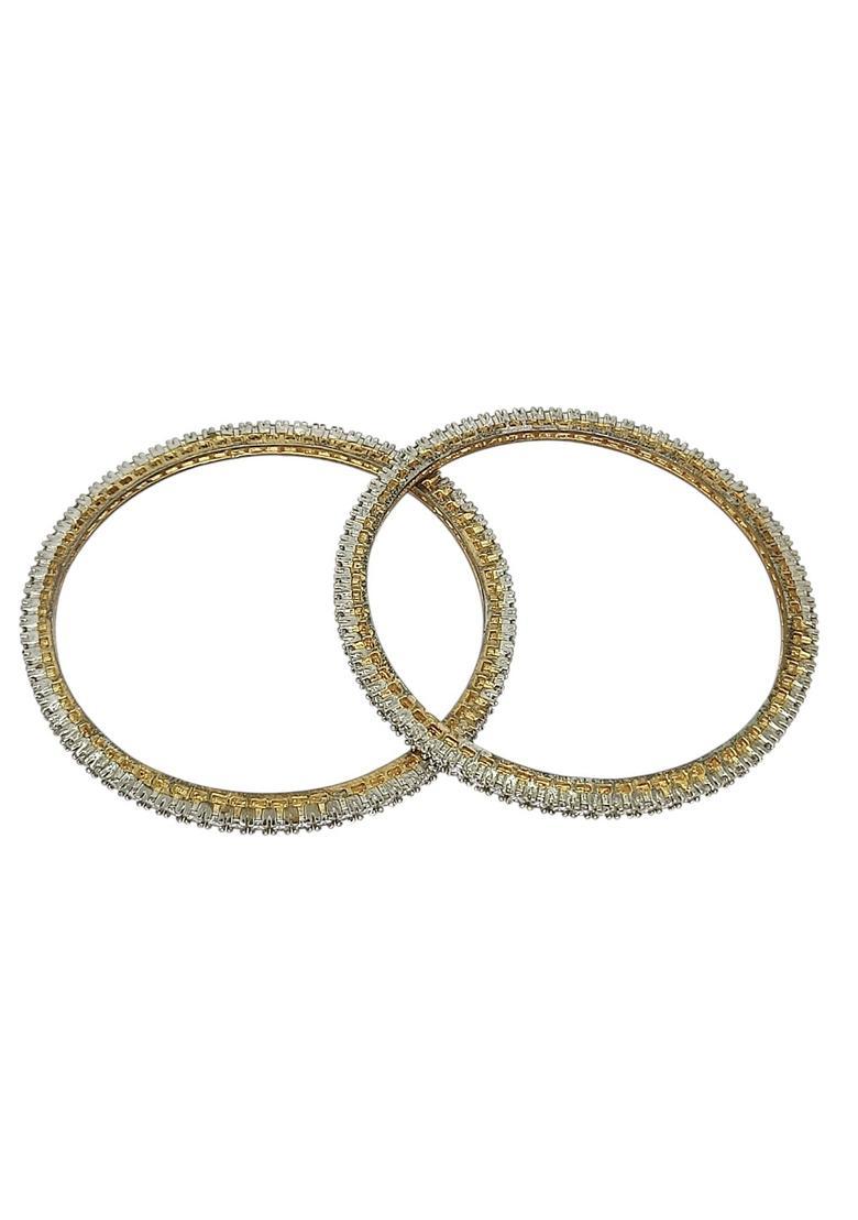 Golden Alloy Bangles - Indya