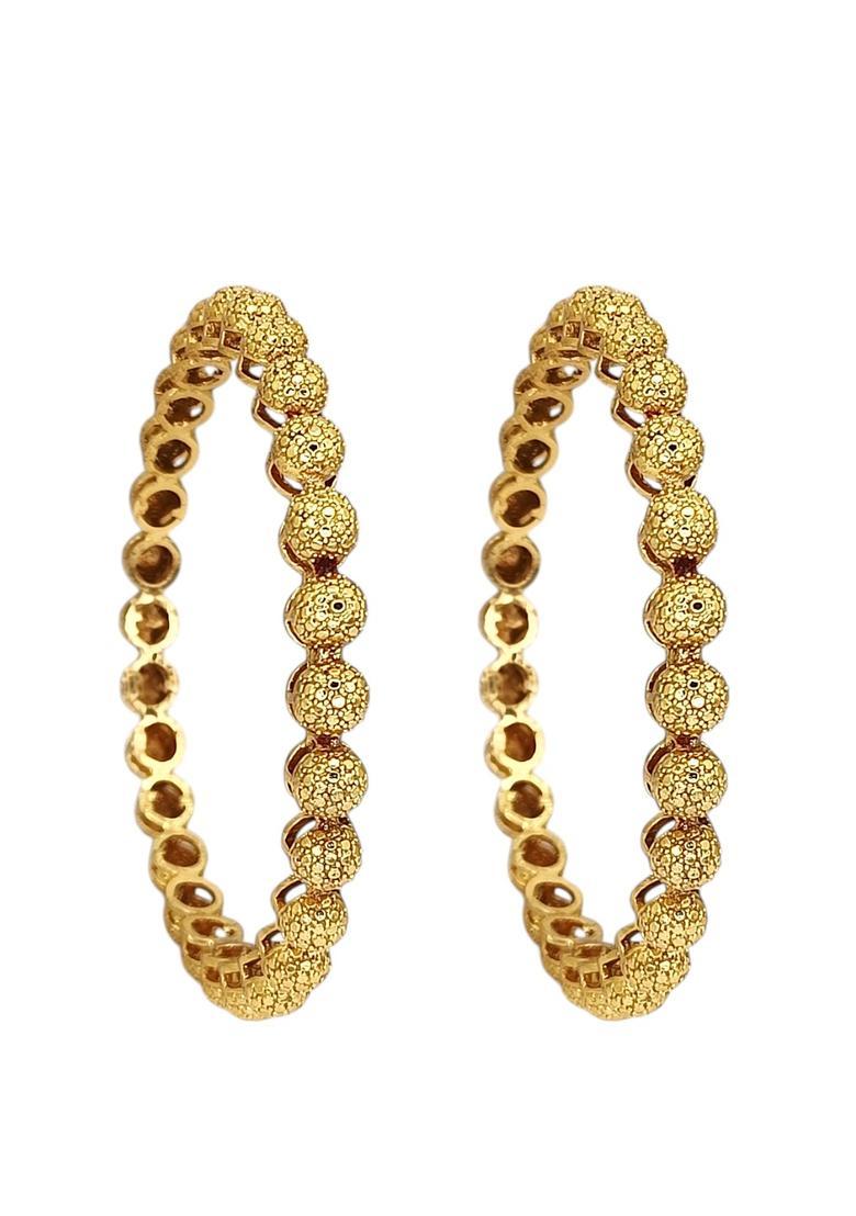 Golden Alloy Bangles - Indya