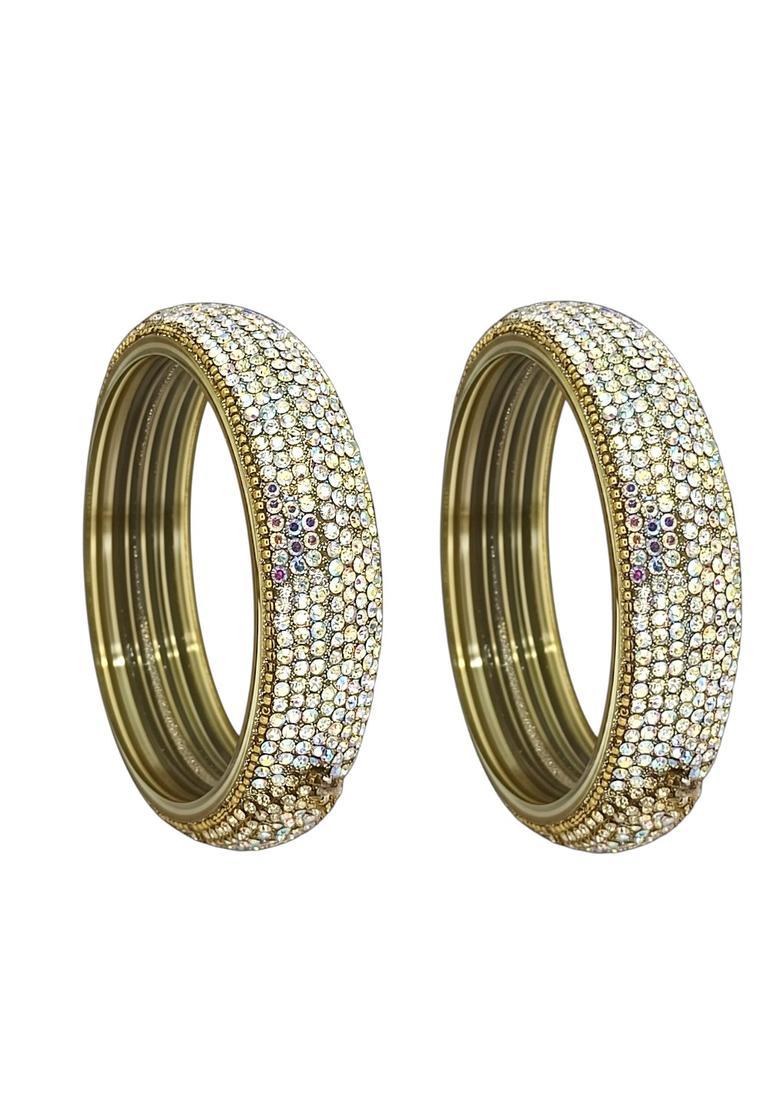 Golden Alloy Bangles - Indya