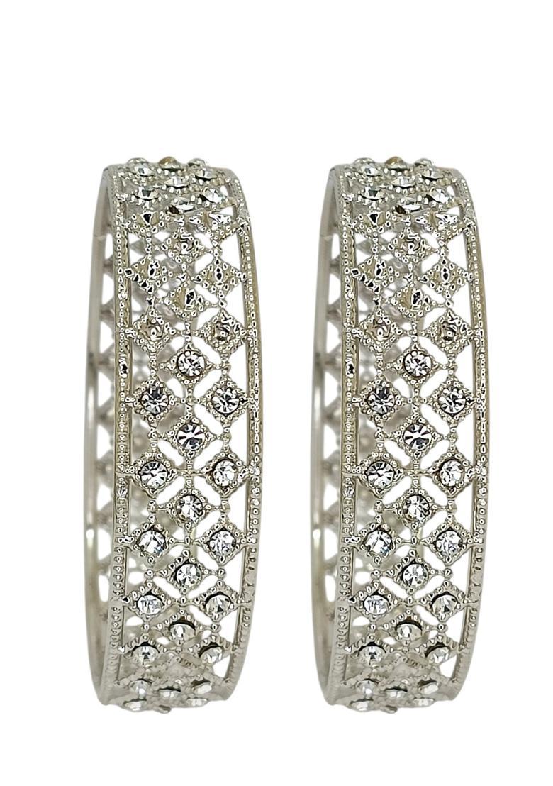 Silver Alloy Bangles - Indya