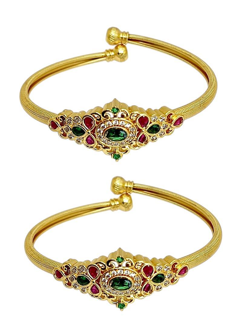 Golden Alloy Bangles - Indya