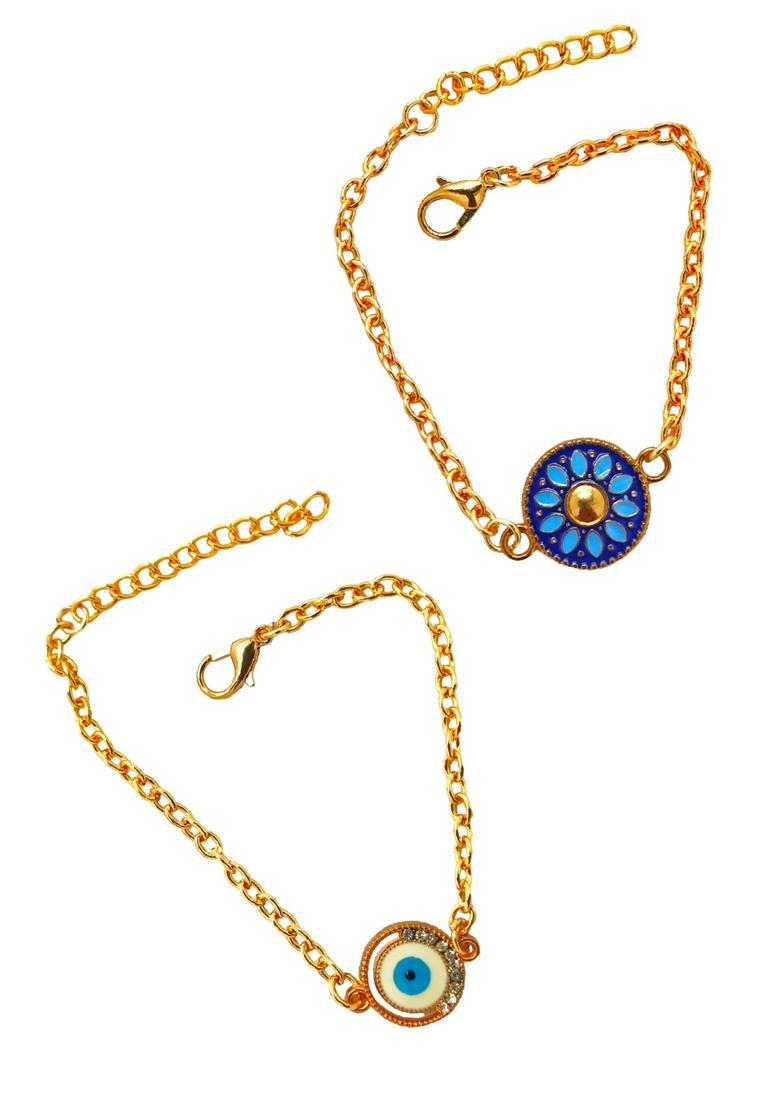 Blue Alloy Bracelet - Indya