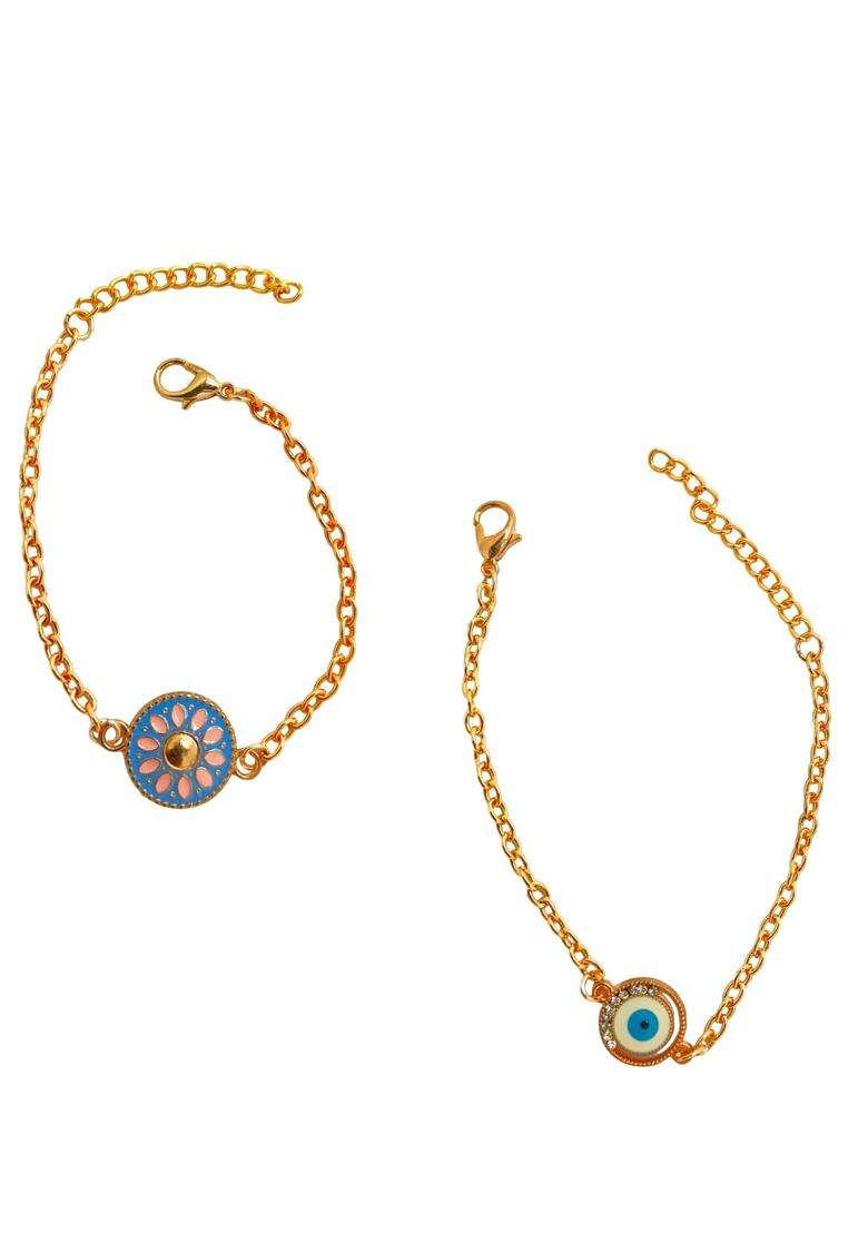 Navy Blue Alloy Bracelet - Indya