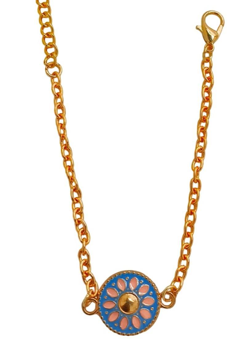 Navy Blue Alloy Bracelet - Indya