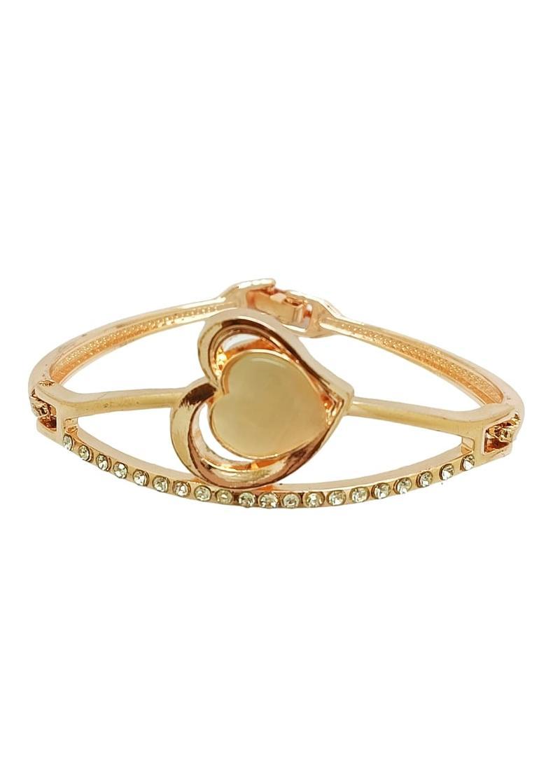 Rose Gold Pink Alloy Bracelet - Indya