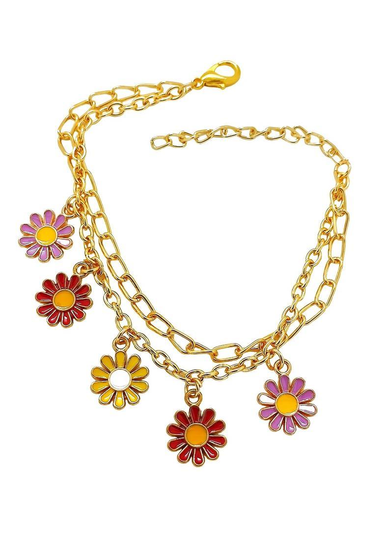 Golden Alloy Bracelet - Indya
