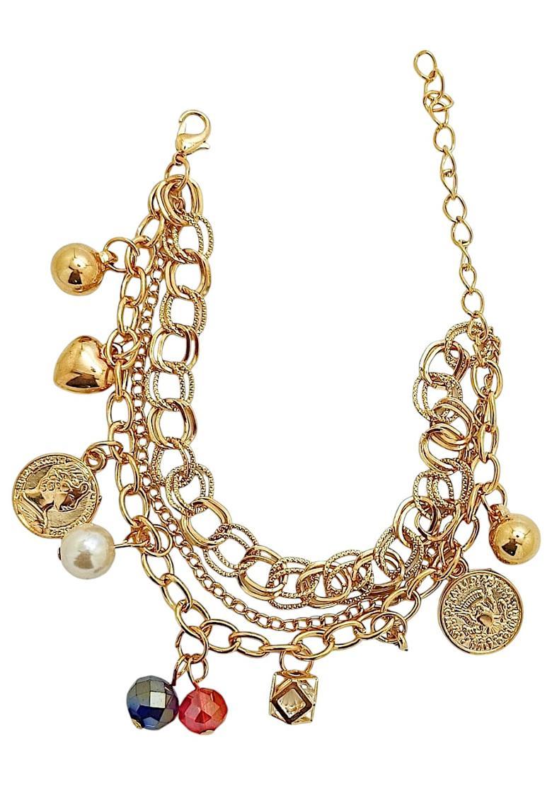Golden Alloy Bracelet - Indya