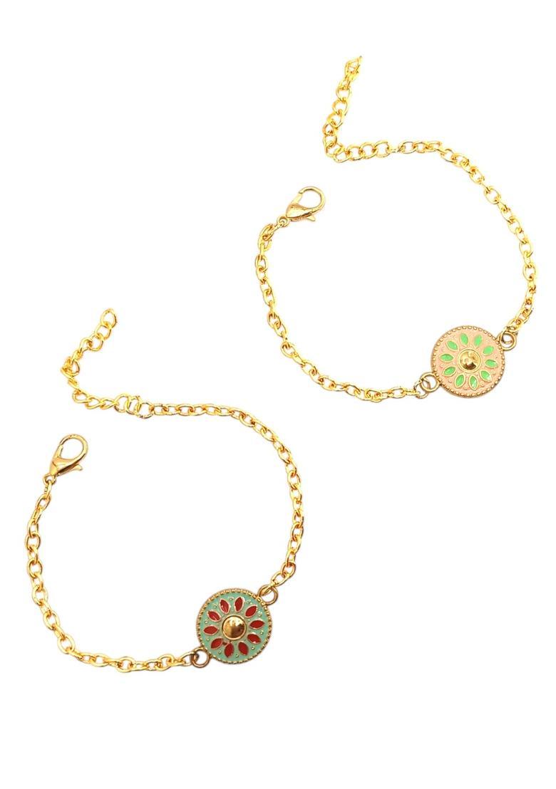 Golden Alloy Bracelet - Indya