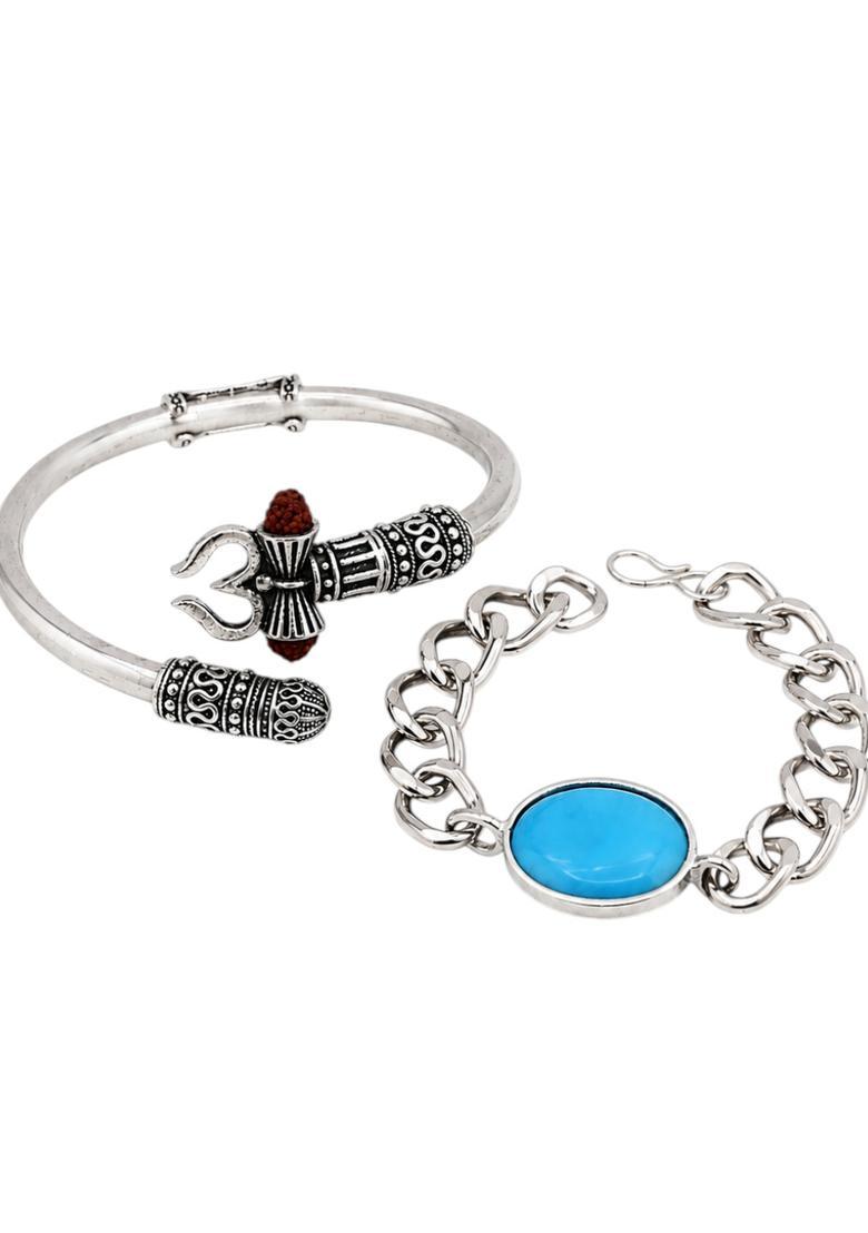 Silver Alloy Bracelet - Indya