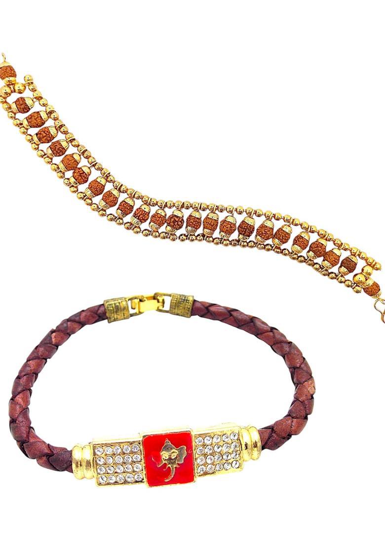 Golden Alloy Bracelet - Indya