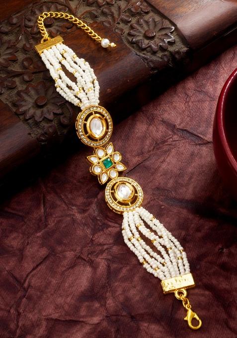 White And Green Alloy Bangles